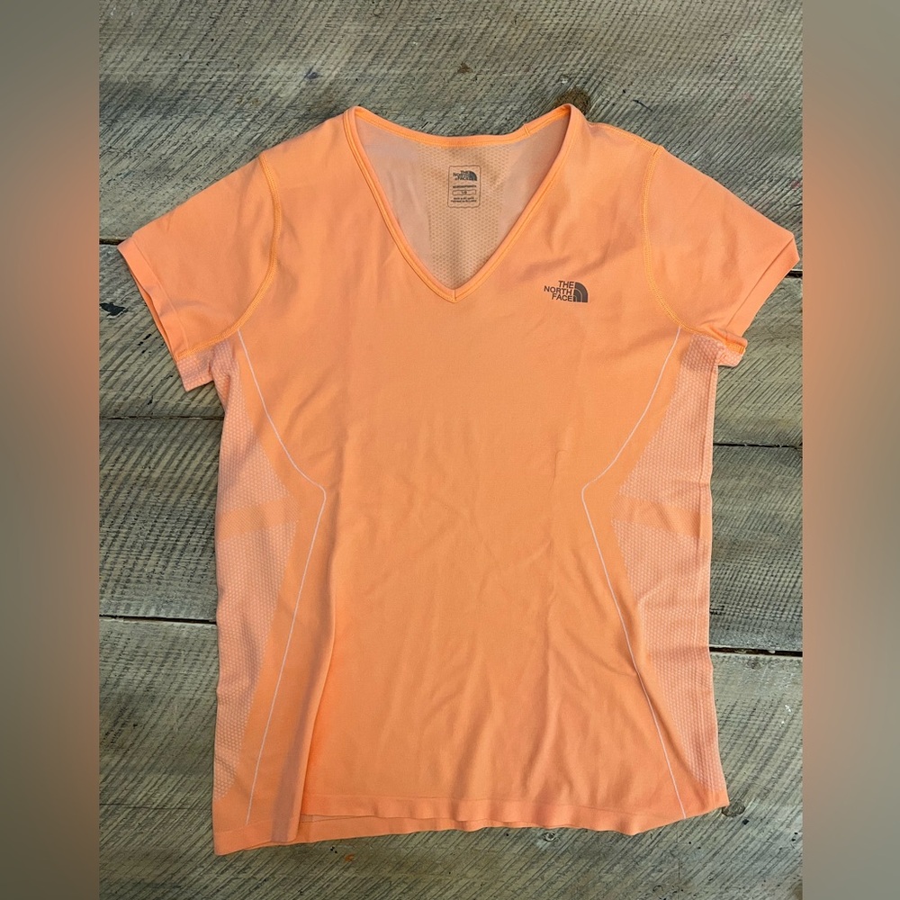 The North Face‎ Women's Bright Orange V-Neck Tee